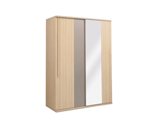 Graphic  wardrobe with 2 sliding doors