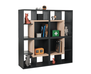Urban bookcase with 4 compartments 